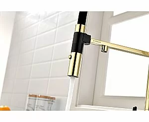 Смеситель для кухни Paulmark Gravity Gr213888-G золото купить в интернет-магазине сантехники Sanbest