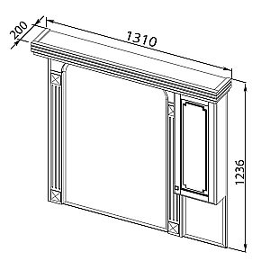 Зеркало Aquanet Фредерика 125 в ванную от интернет-магазине сантехники Sanbest