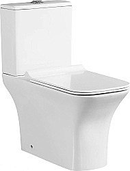 Унитаз напольный SantiLine SL-5023 безободковый, с бачком, с крышкой микролифт, белый купить в интернет-магазине Sanbest