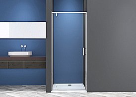 Душевая дверь CeramaLux CL1020-80 стекло прозрачное/профиль хром купить в интернет-магазине Sanbest