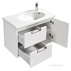 Тумба с раковиной Roca Etna 857301806 80 белый глянец для ванной в интернет-магазине Sanbest