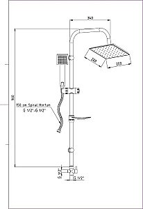 Душевая система GPD DST19-3 купить в интернет-магазине сантехники Sanbest
