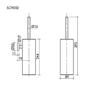 Ершик для унитаза Sancos Base SC9032CH хром купить в интернет-магазине сантехники Sanbest