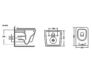 Унитаз подвесной Grossman GR-4441BMS безободковый, с крышкой микролифт, черный матовый купить в интернет-магазине Sanbest