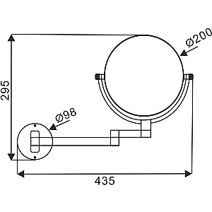 Зеркало косметическое Azario ALTRE AZ-211B черное матовое купить в интернет-магазине сантехники Sanbest