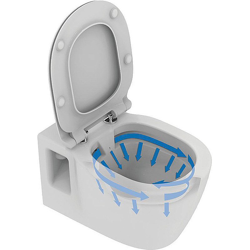 Унитаз подвесной Ideal Standard Connect E822301 белый, безободковый, с крышкой микролифт купить в интернет-магазине Sanbest