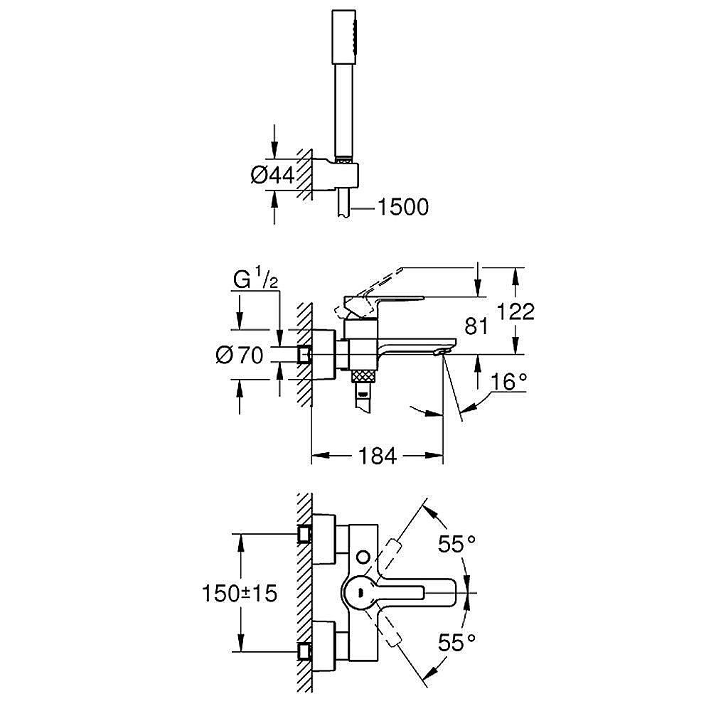 Смеситель для ванны Grohe Lineare 33850001 купить в интернет-магазине сантехники Sanbest