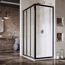Душевой уголок Ravak Supernova ASDP3+APSS 100х75 профиль черный/стекло прозрачное купить в интернет-магазине Sanbest