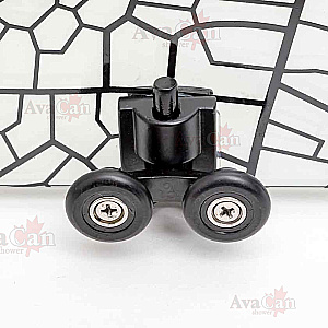 Душевой уголок AvaCan HB 120 120х120 профиль черный/стекло тонированное с рисунком купить в интернет-магазине Sanbest