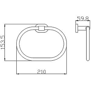 Полотенцедержатель-кольцо Rav-Slezak Yukon YUA0104 хром купить в интернет-магазине сантехники Sanbest