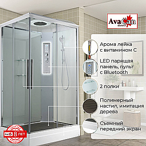 Душевая кабина AvaCan K Серия K2012LED 120х90 с гидромассажем, с подсветкой купить в интернет-магазине Sanbest