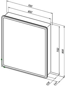 Зеркальный шкаф Aquanet Оптима 311861 70 купить в интернет-магазине сантехники Sanbest