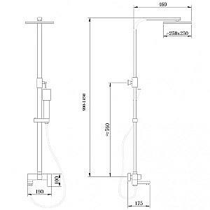 Душевая система ABBER Daheim AF8216L хром купить в интернет-магазине сантехники Sanbest