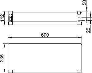 Полка KEUCO PLAN 14975010000 60 стекло/хром купить в интернет-магазине сантехники Sanbest