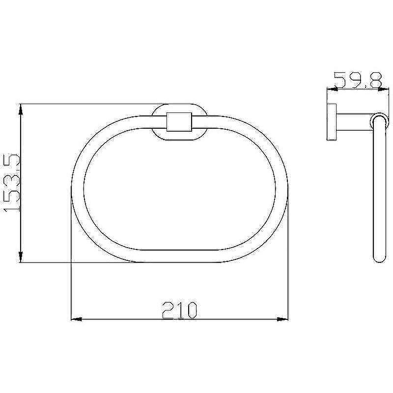 Полотенцедержатель-кольцо Rav-Slezak Yukon YUA0104 хром купить в интернет-магазине сантехники Sanbest