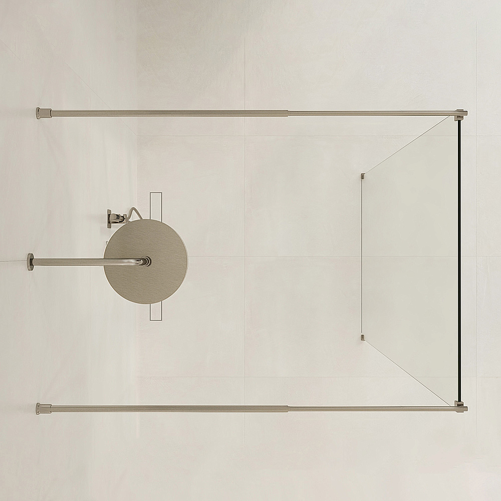 Душевое ограждение WasserKRAFT Vechte 60W40BN 120 фиксатор никель/стекло прозрачное купить в интернет-магазине Sanbest