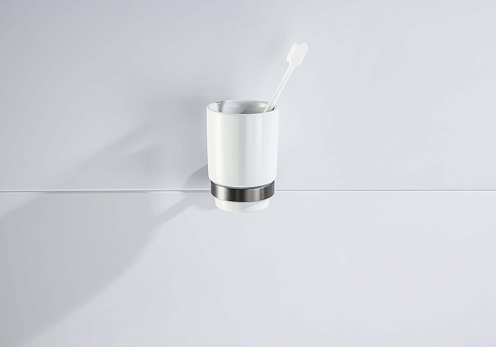 Стакан Aquatek Бетта AQ4604BGM керамика/оружейная сталь купить в интернет-магазине сантехники Sanbest