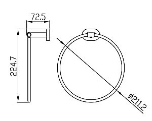 Полотенцедержатель Kaiser KH-2011 хром купить в интернет-магазине сантехники Sanbest