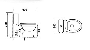 Унитаз-компакт Niagara Brava NG-9901 белый, с крышкой микролифт, с бачком купить в интернет-магазине Sanbest