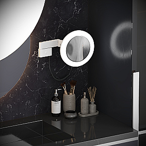 Зеркало косметическое с подсветкой Timo Saona 13374/16 белый матовый купить в интернет-магазине сантехники Sanbest