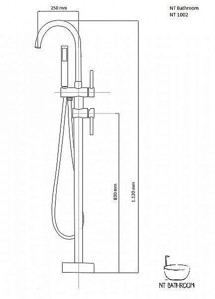 Смеситель для ванны NT Bagno NT1002 купить в интернет-магазине сантехники Sanbest