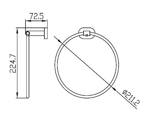 Полотенцедержатель Kaiser KH-2011 хром купить в интернет-магазине сантехники Sanbest