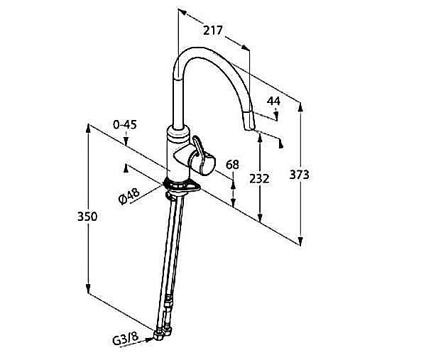 Смеситель для кухни Kludi Bingo Star 428099678 купить в интернет-магазине сантехники Sanbest
