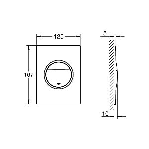 Кнопка для инсталляции Grohe Nova Cosmopolitan 37601P00 матовый хром купить в интернет-магазине сантехники Sanbest