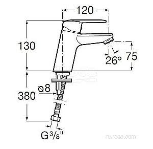 Смеситель для раковины Roca Victoria L 5A3H25C0M купить в интернет-магазине сантехники Sanbest