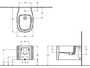 Биде подвесное Migliore MARE 32054 белая керамика купить в интернет-магазине Sanbest
