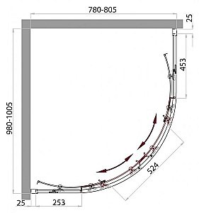 Душевой уголок BelBagno SELA-RH-2-100/80-C-Cr 100x80 стекло прозрачное/профиль хром купить в интернет-магазине Sanbest