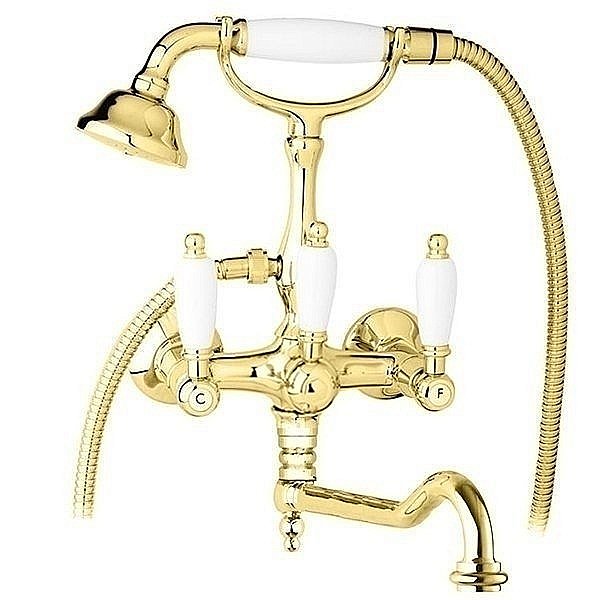 Смеситель для ванны Cezares FIRST-VDF-03/24-Bi золото купить в интернет-магазине сантехники Sanbest