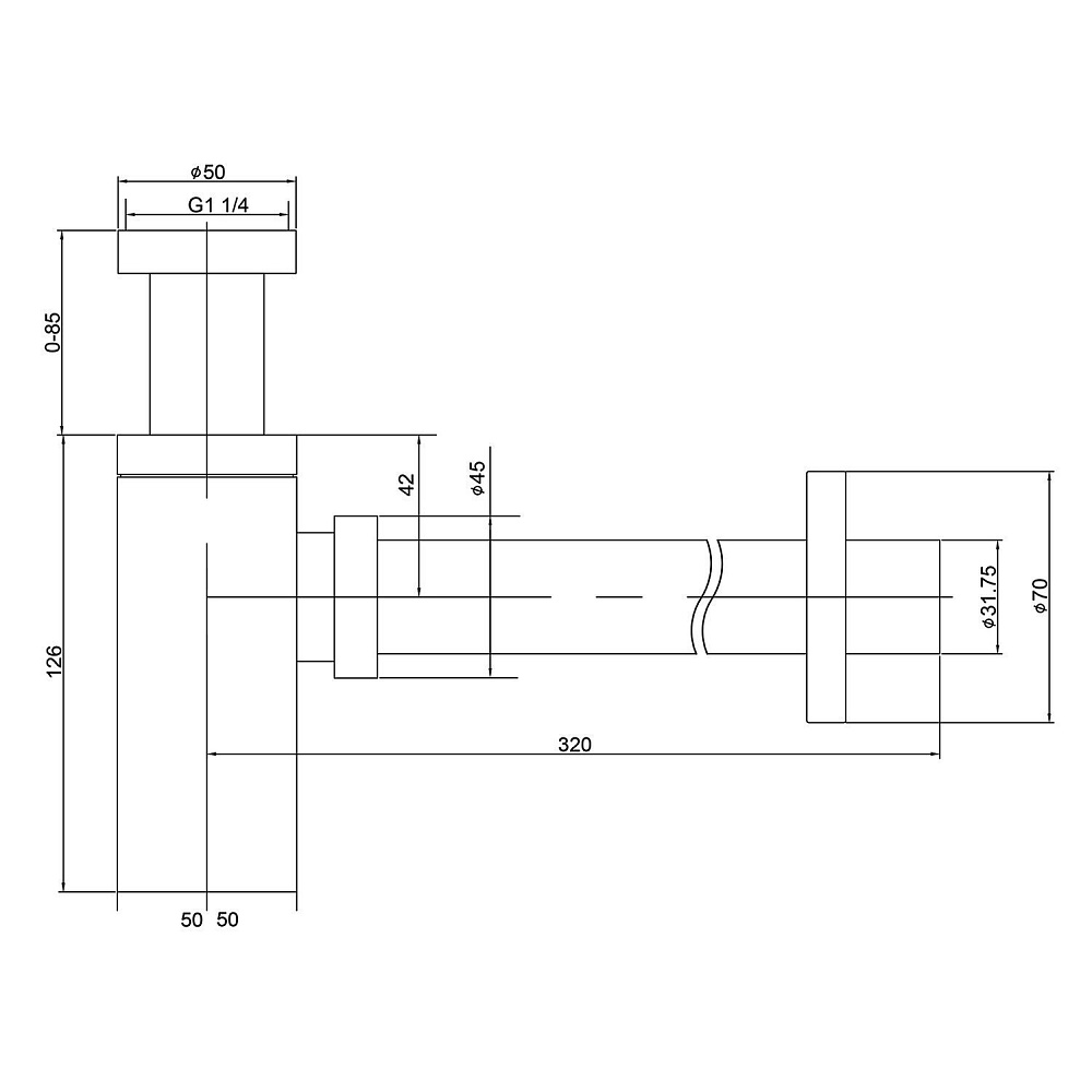 Сифон для раковины Timo 959/17L купить в интернет-магазине сантехники Sanbest