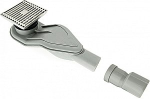 Трап душевой квадратный ESBANO BOX-10MC 100 матовый хром купить в интернет-магазине Sanbest