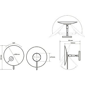 Зеркало косметическое Bemeta 116201332 хром купить в интернет-магазине сантехники Sanbest