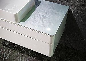 Тумба с раковиной Jorno Shine 90 белая для ванной в интернет-магазине Sanbest