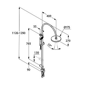 Душевая система Kludi Zenta 616770500 купить в интернет-магазине сантехники Sanbest