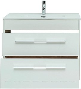 Тумба с раковиной Aquanet Августа 277508 80 белый для ванной в интернет-магазине Sanbest