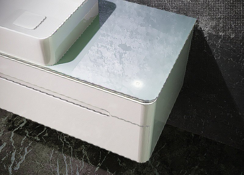 Тумба с раковиной Jorno Shine 90 белая для ванной в интернет-магазине Sanbest