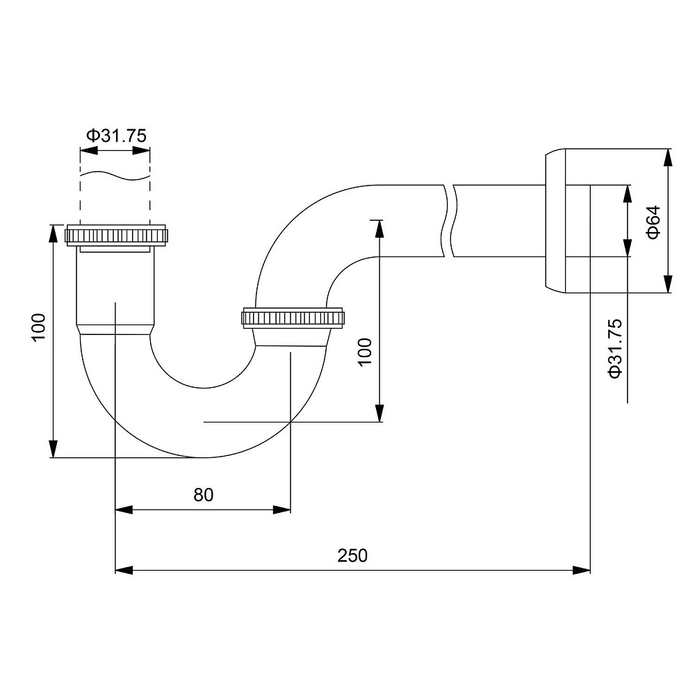 Сифон для раковины Timo 961/03L купить в интернет-магазине сантехники Sanbest