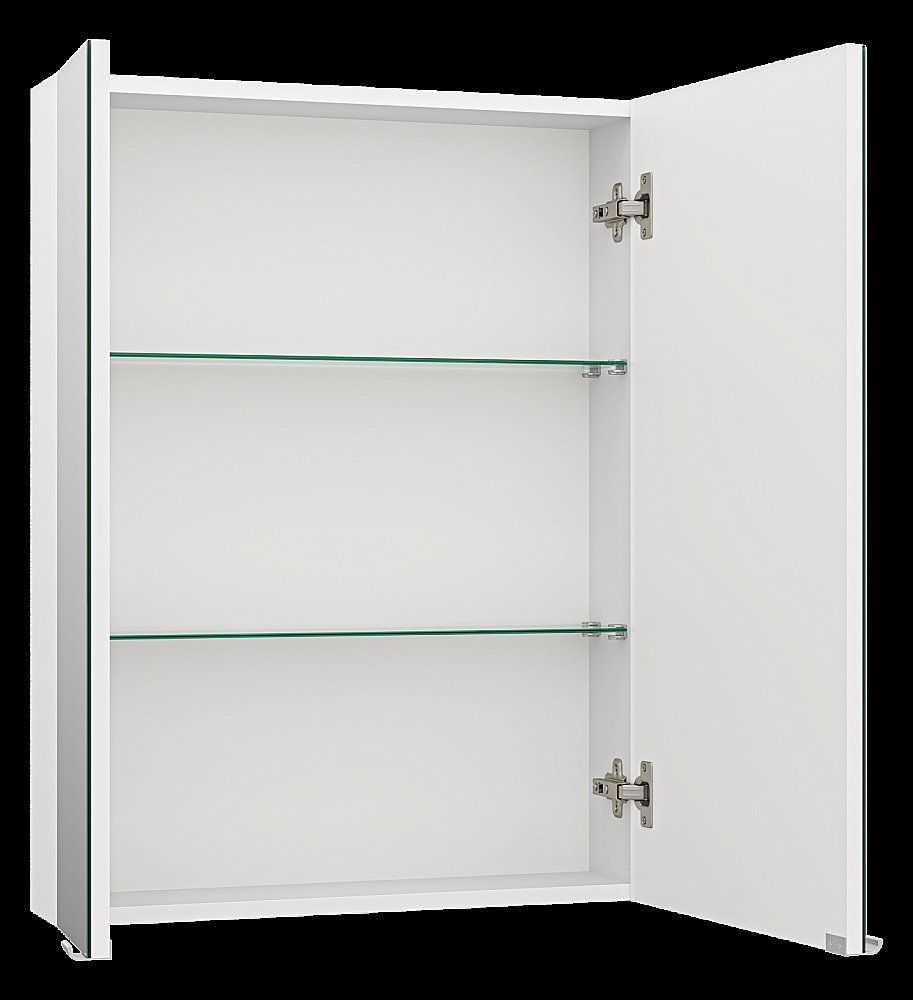 Зеркальный шкаф Misty Аура 60 Э-Аур02060-01 белый купить в интернет-магазине сантехники Sanbest