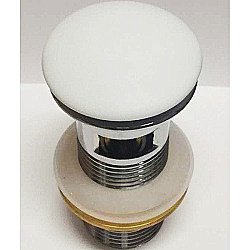 Донный клапан для раковины CeramaLux RD028MW белый матовый купить в интернет-магазине сантехники Sanbest