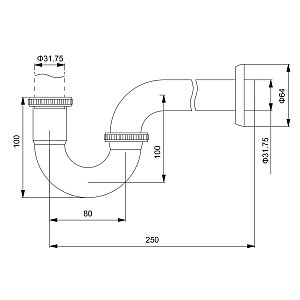 Сифон для раковины Timo 961/03L купить в интернет-магазине сантехники Sanbest