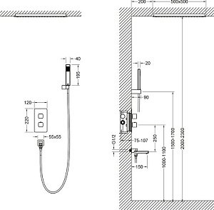 Душевая система Timo Petruma SX-5019/17SM золото матовое купить в интернет-магазине сантехники Sanbest