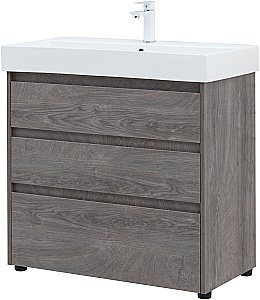 Тумба с раковиной Aquanet Nova Lite 302476 85 дуб рошелье для ванной в интернет-магазине Sanbest