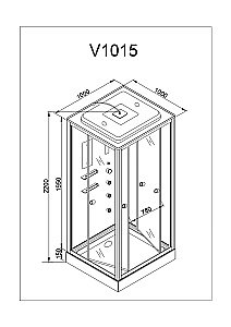 Душевая кабина DTO V1015 100х100 купить в интернет-магазине Sanbest