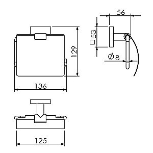 Держатель для туалетной бумаги Langberger Ledro 11841X купить в интернет-магазине сантехники Sanbest