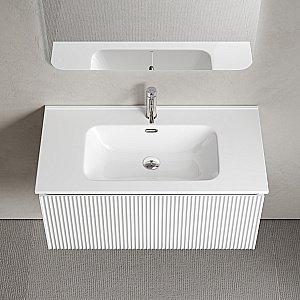 Тумба с раковиной Sancos Snob R 1.0 SNR1.090W/CN7002 Bianco для ванной в интернет-магазине Sanbest