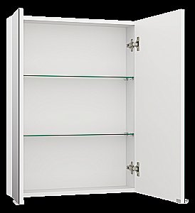 Зеркальный шкаф Misty Аура 60 Э-Аур02060-01 белый купить в интернет-магазине сантехники Sanbest