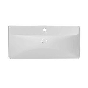 Тумба с раковиной Aquanet Вега 100 344125+323884 белая глянцевая для ванной в интернет-магазине Sanbest